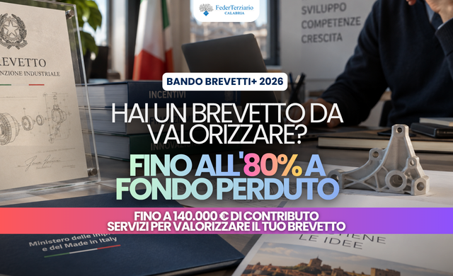 Brevetti+ 2026: fino all'80% a fondo perduto per le MPMI